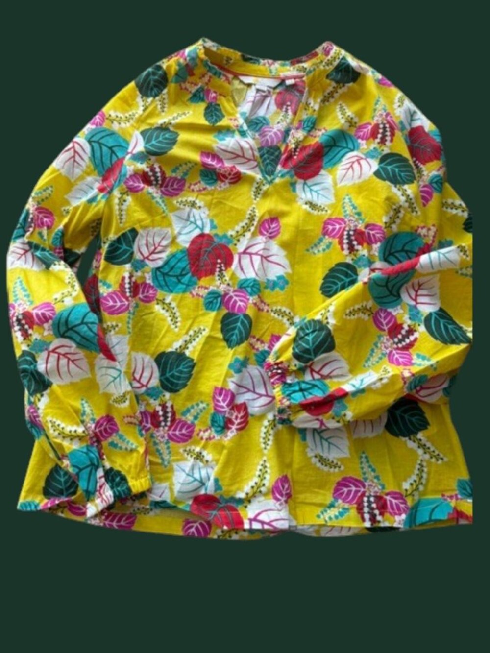 Boden multicolored long sleeve top size 8